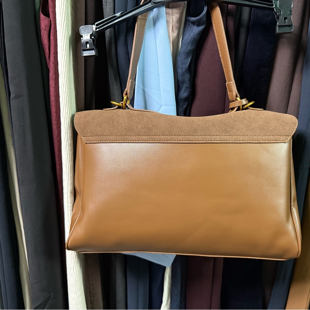 Commense Structured Utility Work Tote / Shoulder Bag | NWT | Brown - Picture 11 of 14